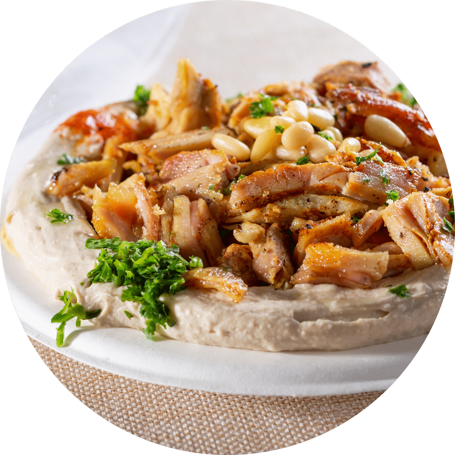Hummus with Chicken Shawarma